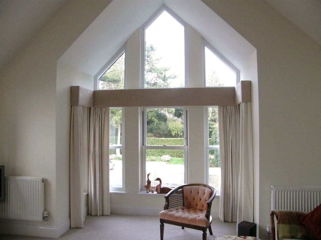 Sash windows with secondary glazing installed